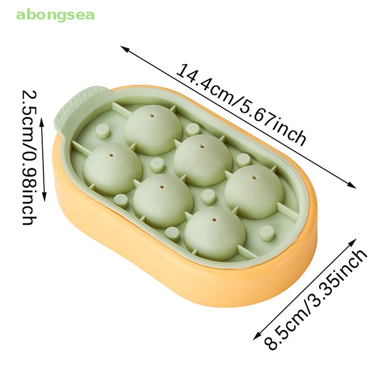 Khuôn Làm Đá Bi Tròn 3D DIY 6 Ngăn Tiện Lợi