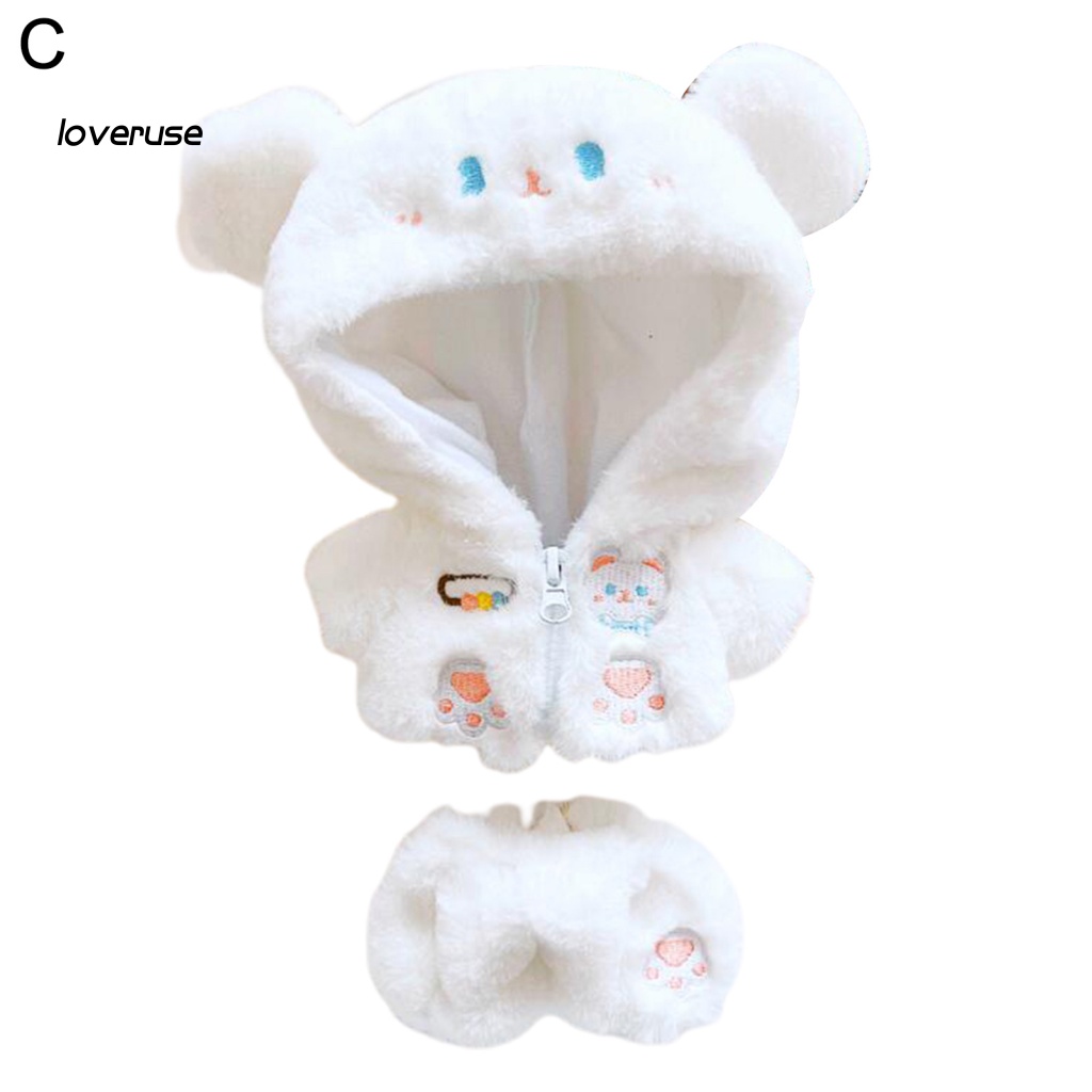1 Bộ Áo Khoác Và Quần Có Khóa Kéo Màu Trắng Dành Cho Búp Bê