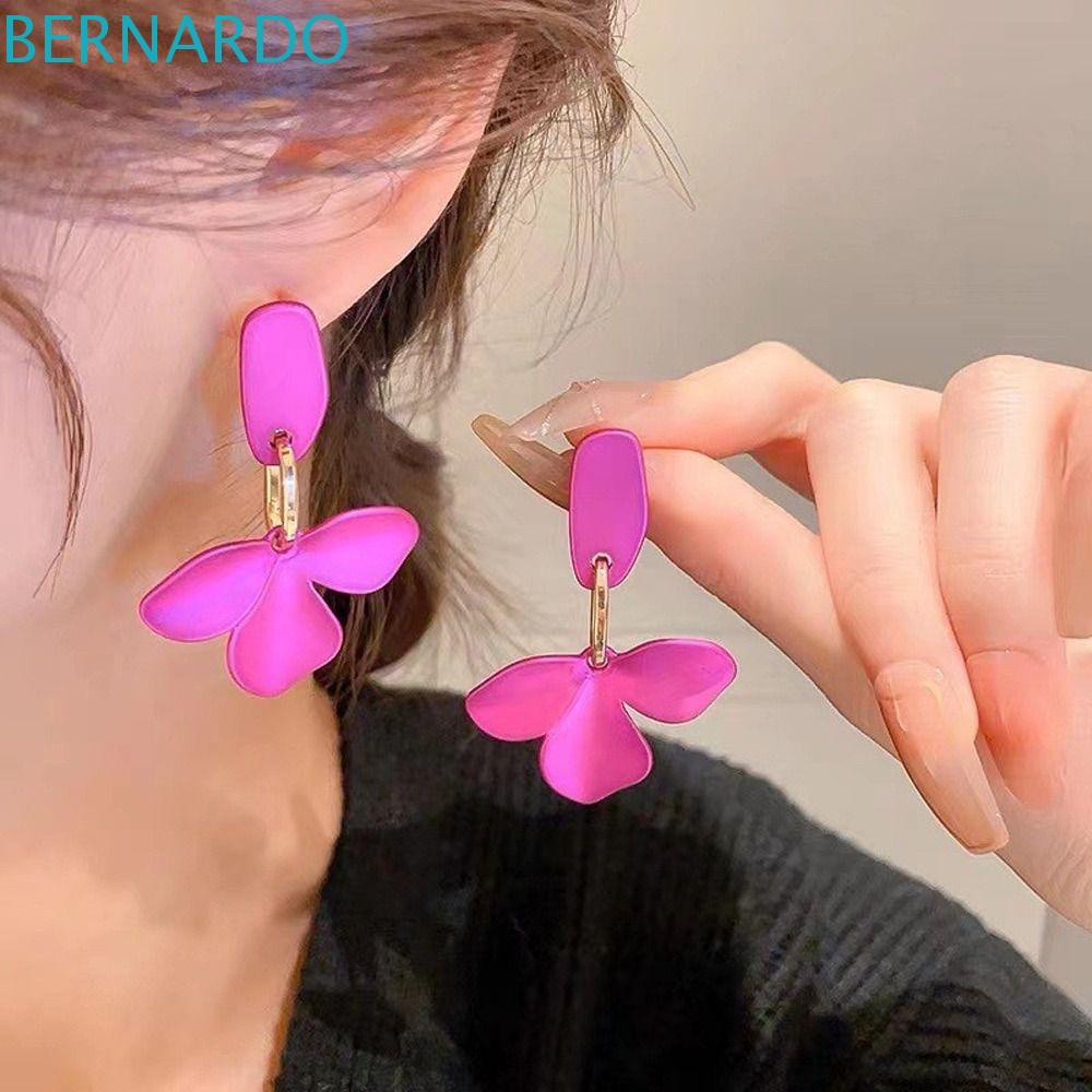 Khuyên Tai Thả Dây Bằng Hợp Kim Màu Tương Phản Phong Cách Hàn Quốc Thời Trang Cho Nữ BERNARDO