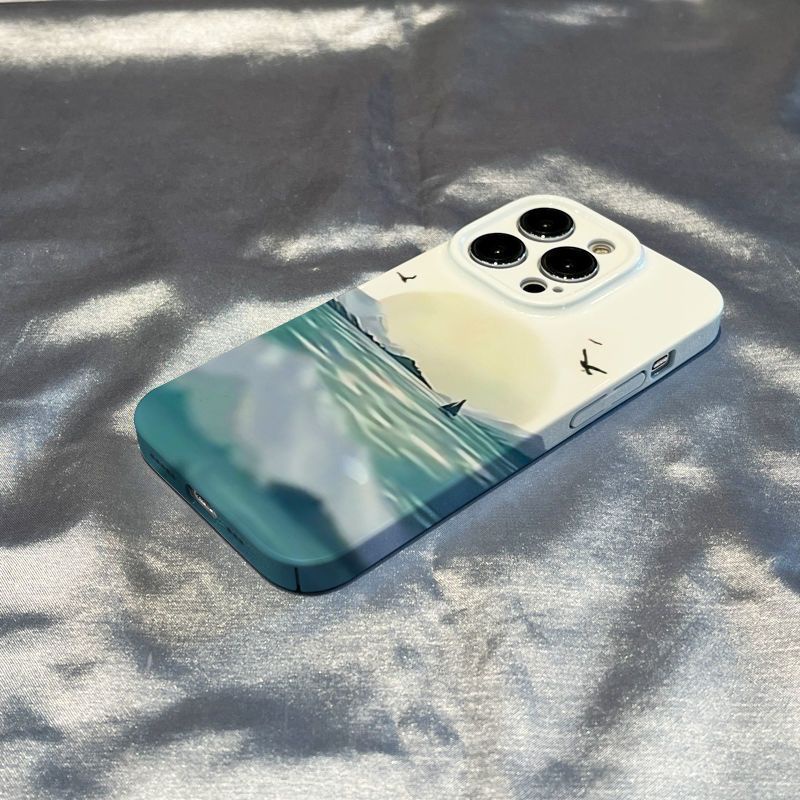 Ốp Điện Thoại Siêu Mỏng In Họa Tiết Phong Cảnh Mùa Hè Dành Cho Iphone 13 max 117 / 8p 14 Pro