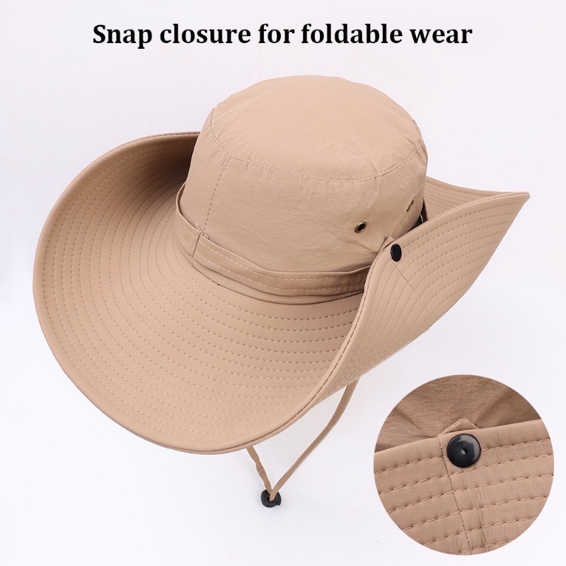 Nón Tai Bèo Vành Rộng Phối Lưới Chống Tia UV Chống Thấm Nước Thoáng Khí Tùy Chỉnh Thời Trang Mùa Hè Cho