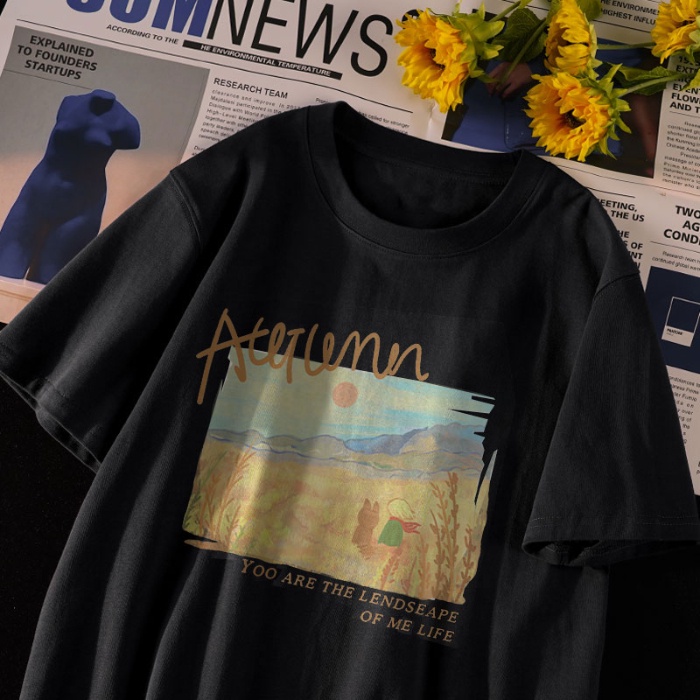 Áo Thun Unisex 100% Cotton Nguyên Chất Ngắn Tay Phong Cách Hàn Quốc Mới NRVP 2023