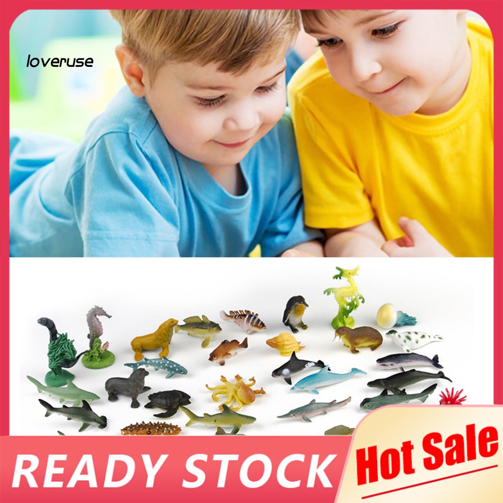 Set 36 Mô Hình Động Vật Biển Mini Xinh Xắn Cho Bé