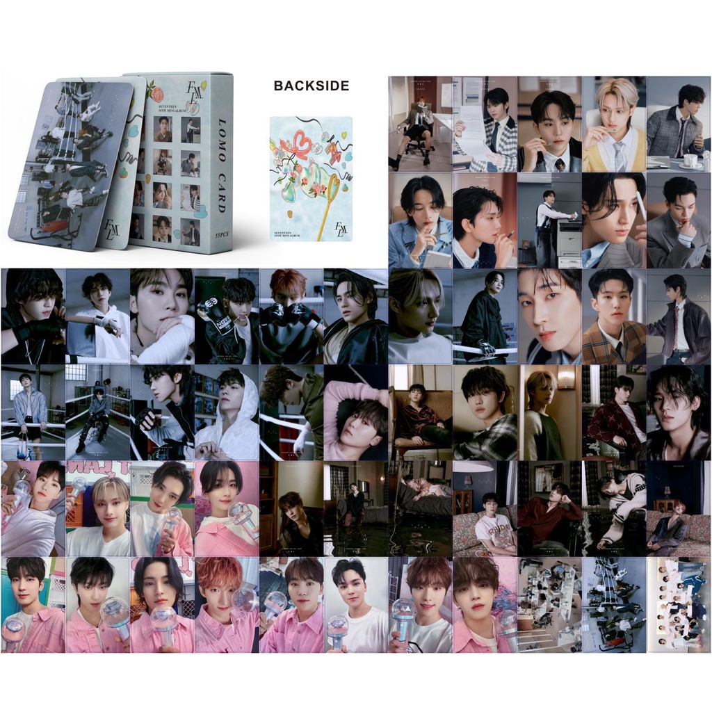 Hộp 55 Ảnh Lomo Card Nhóm Nhạc Seventeen 10th Mini
