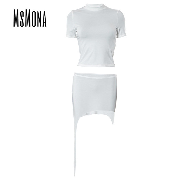 Bộ Đồ Ôm Dáng Cổ Tròn Tay Ngắn Màu Trơn Thời Trang 2023 Dành Cho Nữ