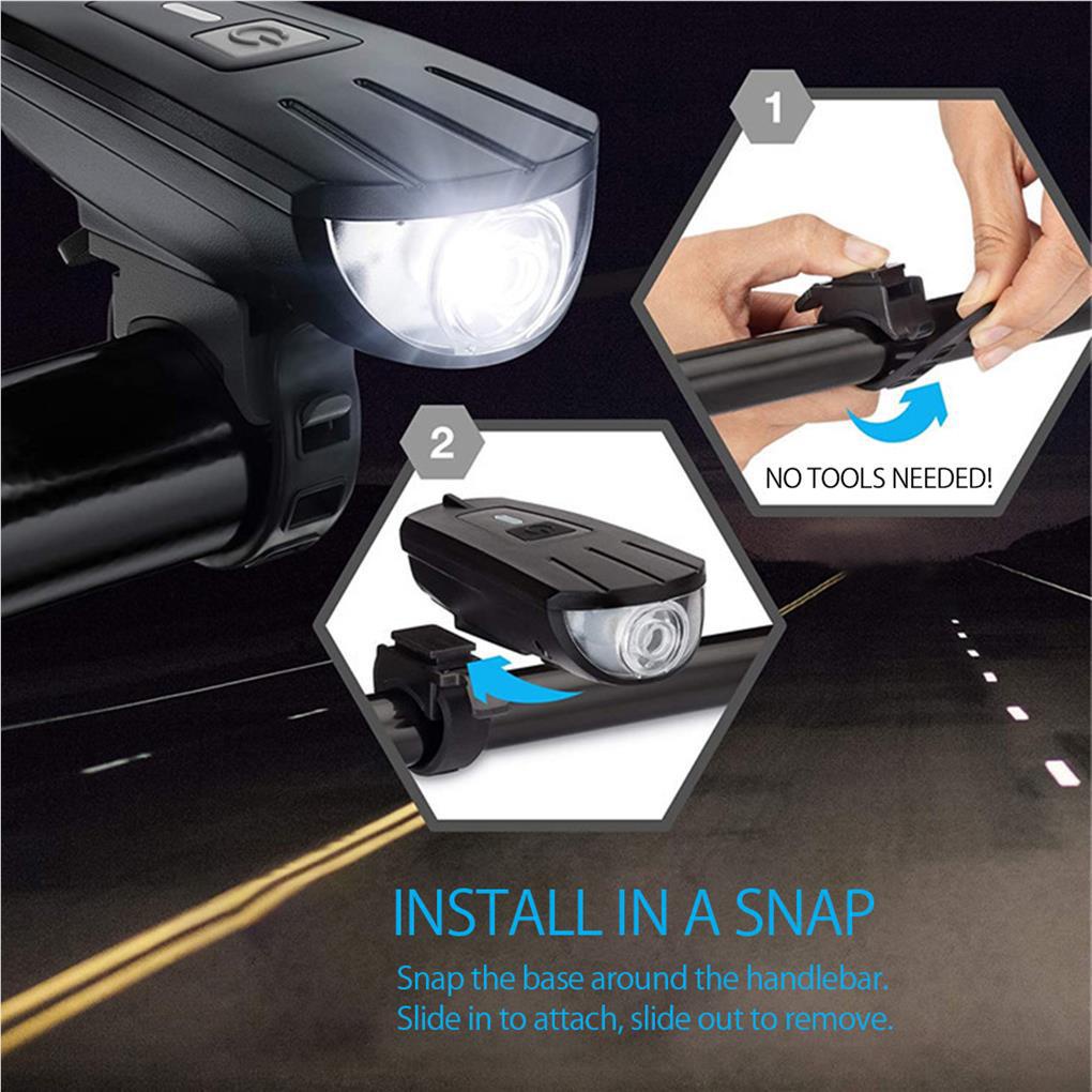 Bộ Đèn Cảnh Báo Phía Trước / Sau Xe Đạp Sạc USB 3 Chế Độ Chống Thấm Nước