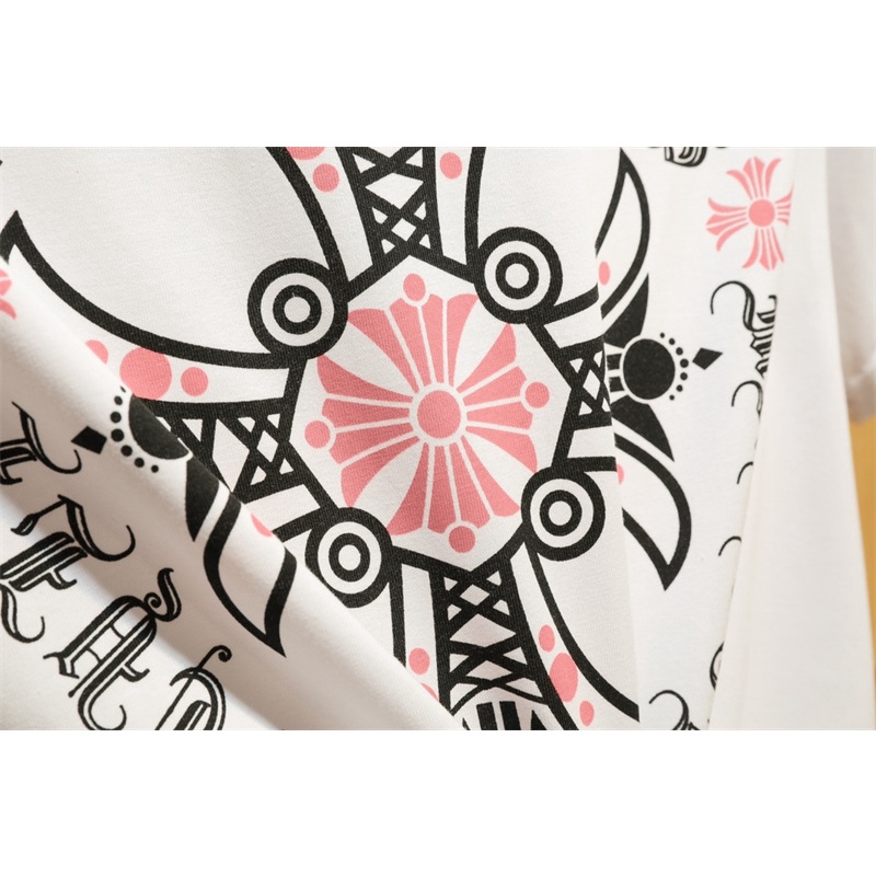 Áo Thun Tay Ngắn In Hoa Thập Giá Màu Hồng Chr88Come &amp; - Jkrtujdjh