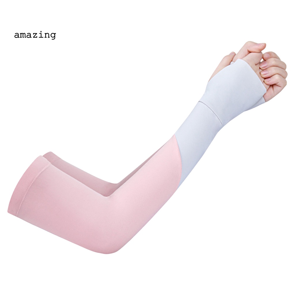 1 Cặp Ống Tay Áo Silicone Chống Trượt Màu Tương Phản Khi Đạp Xe / Câu Cá