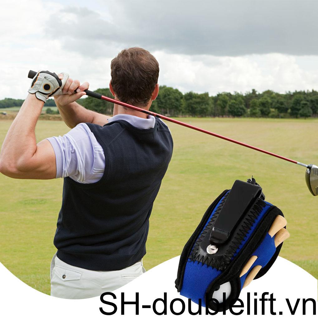 Túi Đựng Bóng Golf 4 Tees 2 Bóng Đeo Hông Chất Liệu Mềm Mại Co Giãn Tốt Di Động Tiện Dụng Cho Nữ