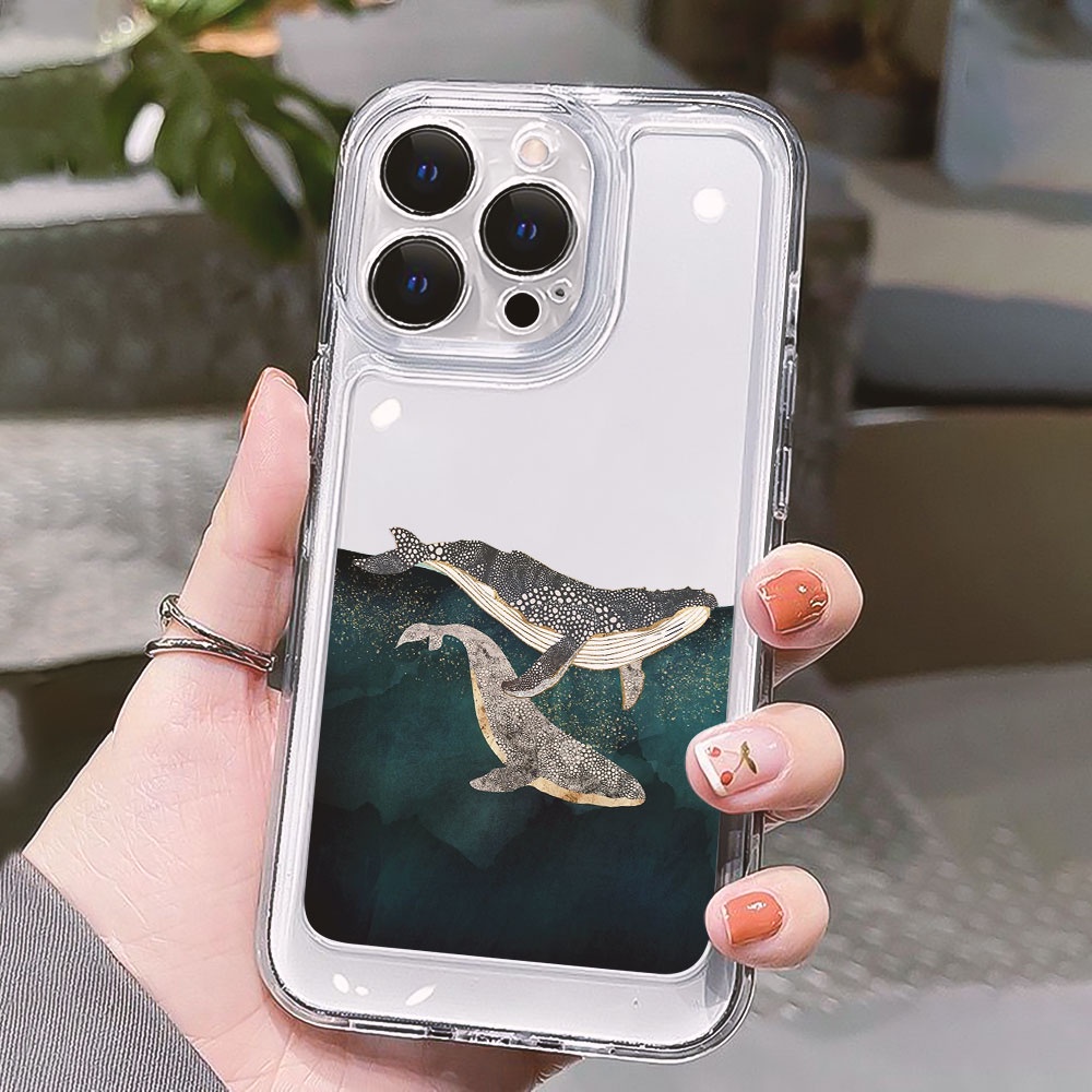 Ốp Điện Thoại Hình Cá Voi Cho iphone 14 pro max 11 12 13 x xr xs 7 8 plus se 2022