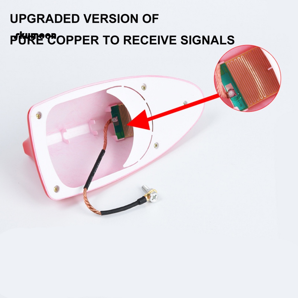 Bộ Ăng Ten Tín Hiệu FM Hình Vây Cá Mập Tự Dính Thông Dụng Cho Xe Hơi