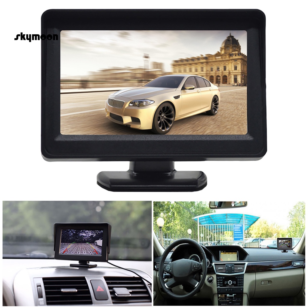 1 Bộ Hệ Thống Camera Lùi Xe Độ Phân Giải Cao 4.3-Inch Kèm Màn Hình Chuyên Dụng Cho Xe Hơi