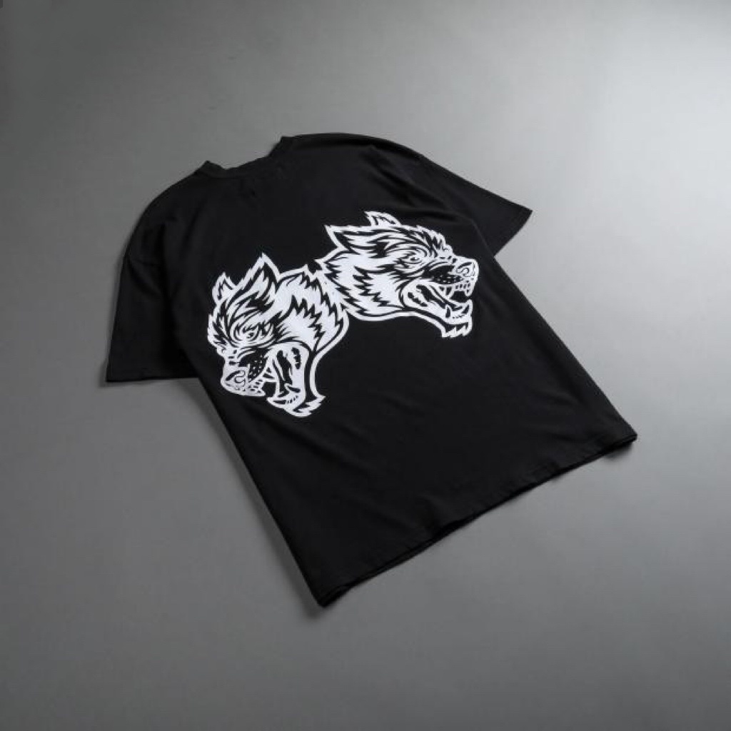 Áo Thun Cotton Ngắn Tay In Hình Đầu Sói Đôi DARCSPORT Ronnie Mỹ Cho Nam Nữ