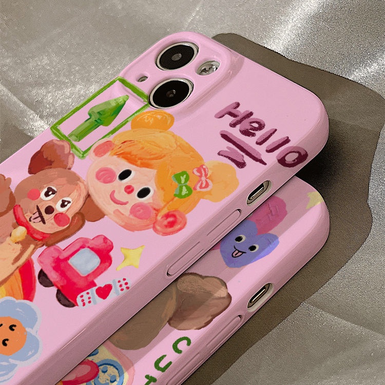 Ốp Điện Thoại Cứng Họa Tiết Hoạt Hình Chú Gấu Dễ Thương Cho iphone14promax12p 1V9K 1311