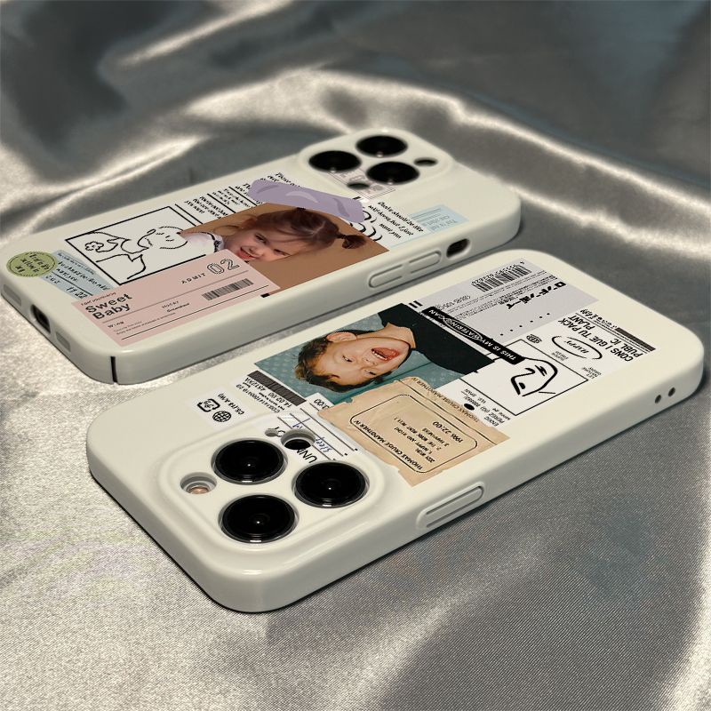 Ốp Điện Thoại Cứng Họa Tiết Nhãn Dán Phong Cách Âu Mỹ Thời Trang Cho iPhone14pro pro13 0DJR 14