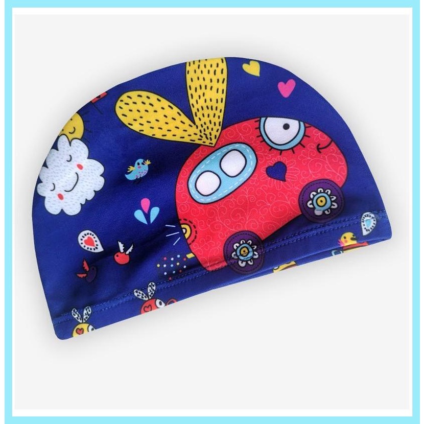 Mũ Bơi Co Giãn Chống Thấm Nước In Họa Tiết Hoạt Hình Dễ Thương Cho Bé