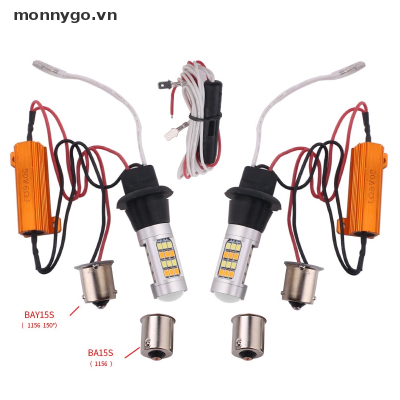 2 Bóng Đèn LED Xi Nhan + Đèn Ban Ngày DRL WY21W Cho Xe Hơi