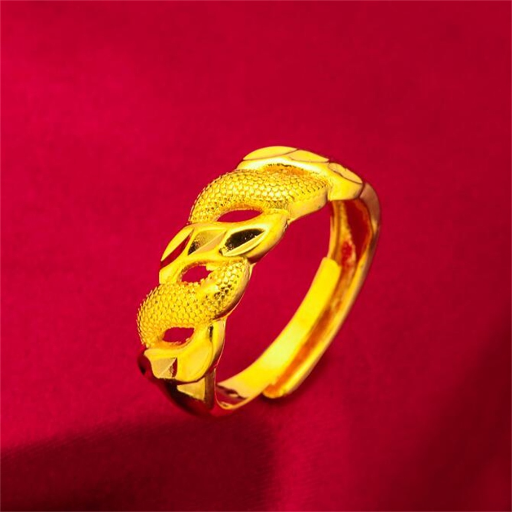 Nhẫn Mạ Vàng 24K Hình Đồng Xu Thời Trang Dành Cho Nam Và Nữ