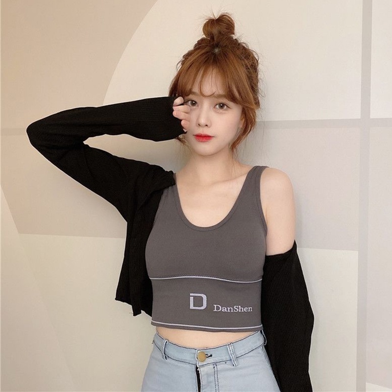 IELGY      Áo Dây Thể Thao Phong Cách Hàn Quốc Đẹp Mắt Không Gọng Thép Cho Nữ