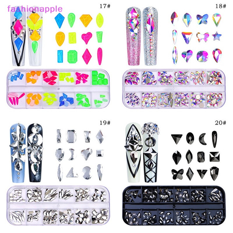 Hộp 12 Ngăn Đựng Phụ Kiện Trang Trí Móng Tay Nghệ Thuật