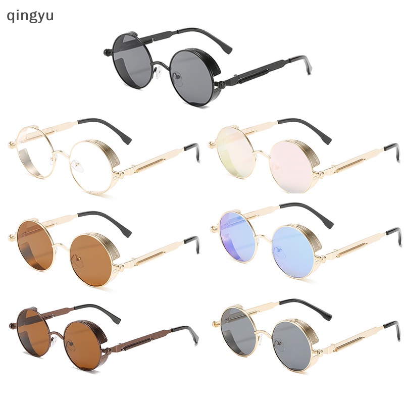 Kính Mát Gọng Tròn Kim Loại Chất Lượng Cao Thời Trang Phong Cách Gothic Steampunk Cổ Điển