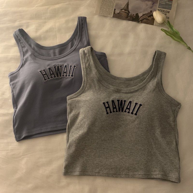 Áo Hai Dây Thể Thao Có Mút Đệm Ngực Thời Trang Mùa Hè Cho Nữ