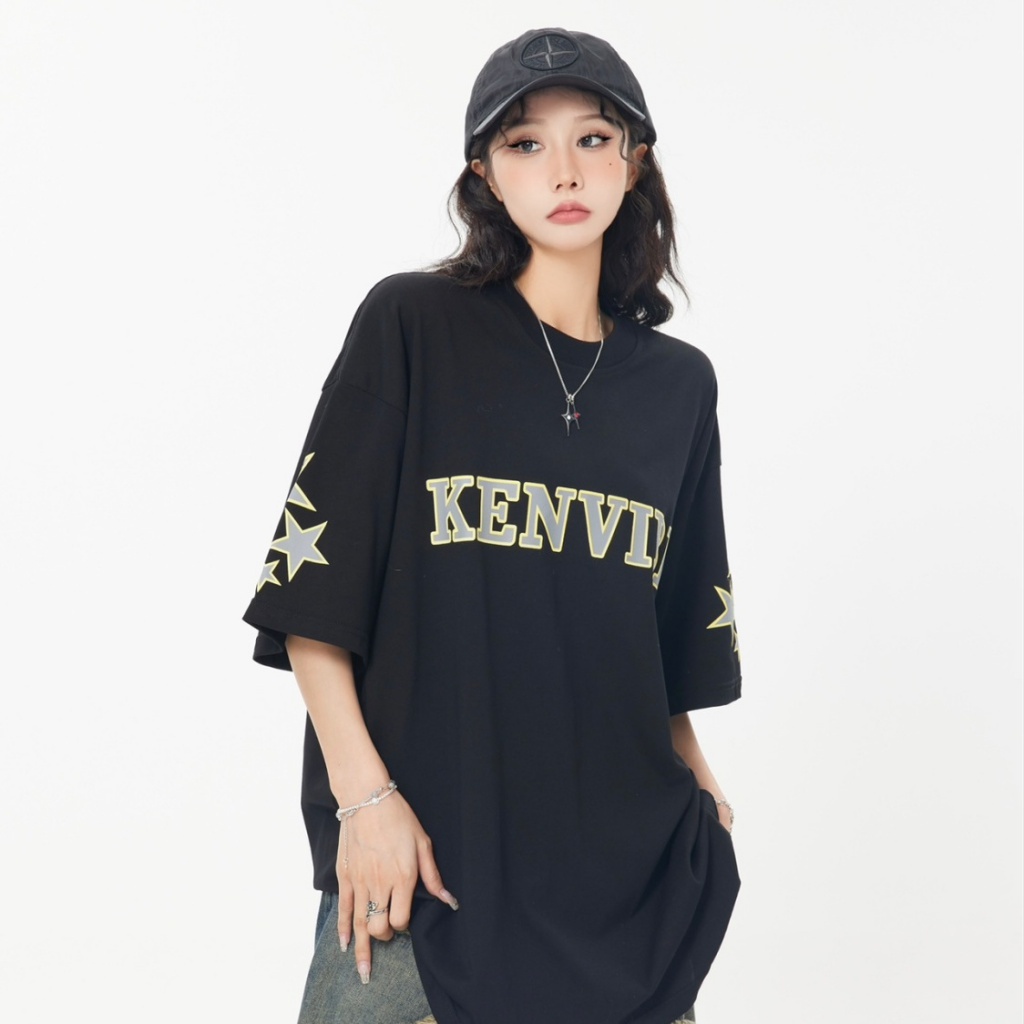 Áo Thun Cotton Ngắn Tay In Chữ Phong Cách Retro Thời Trang Mùa Hè 260g Cho Nam Nữ 2023