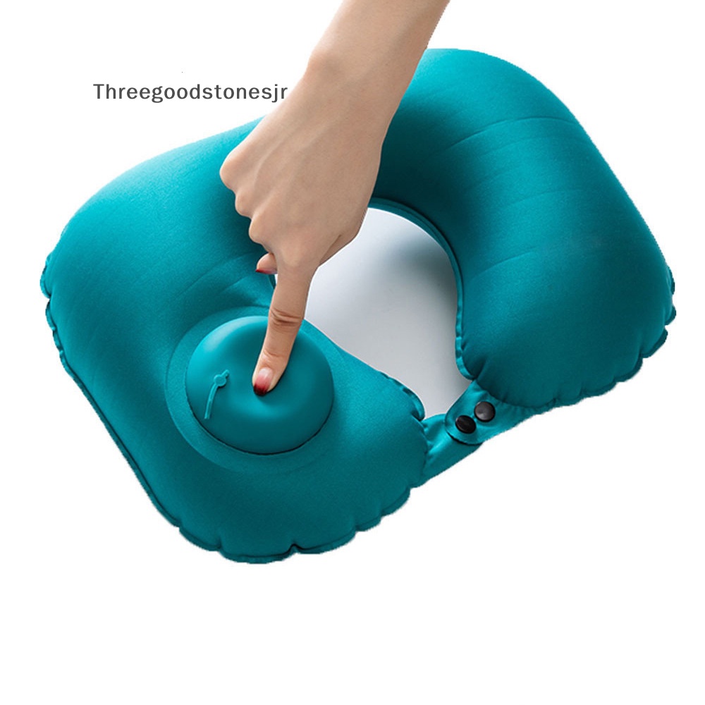 Gối Bơm Hơi Hình Chữ U Siêu Nhẹ Tiện Dụng Khi Đi Du Lịch JR