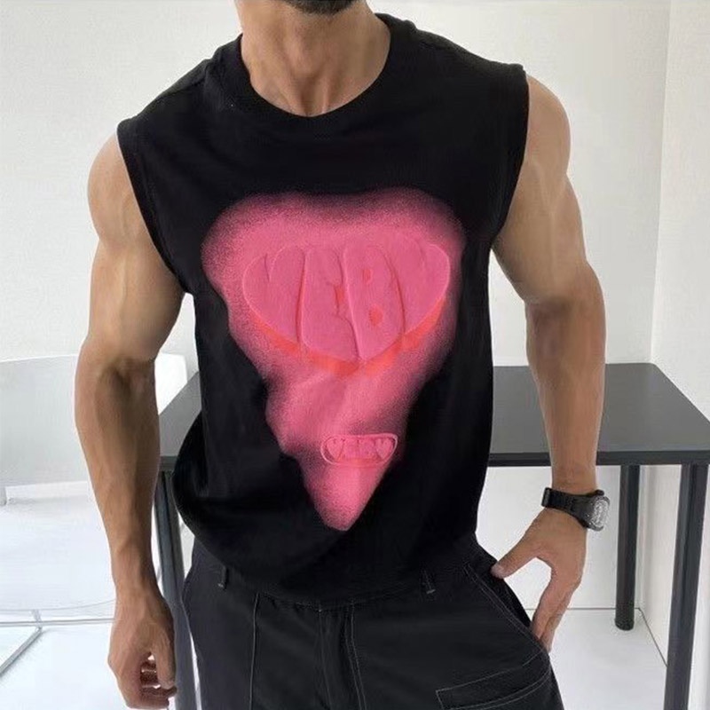 Áo thun thể thao VUNC sát nách dáng suông khô nhanh dễ phối đồ mùa hè cho nam