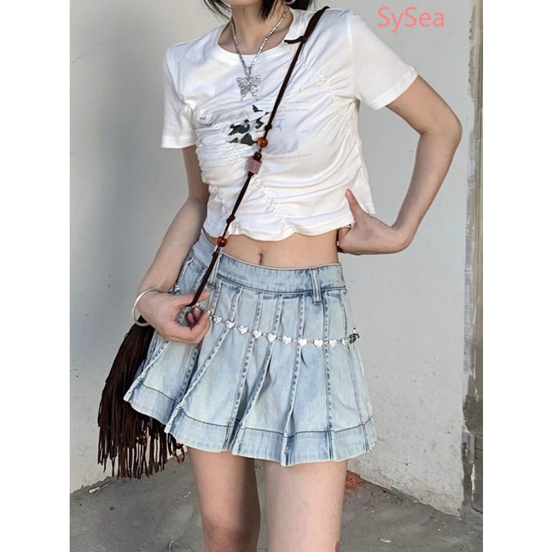 Áo Kiểu Xếp Ly Form Ôm Phong Cách Hàn Quốc Cho Nữ