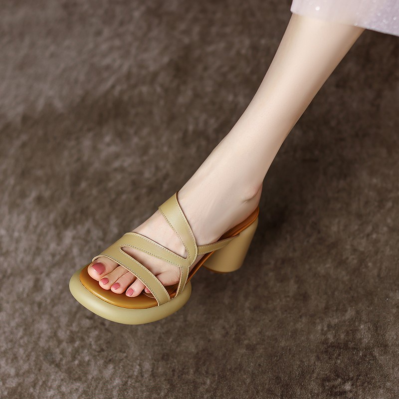 Duoya Dép Sandal Da Mềm Đế Dày Chống Thấm Nước Thời Trang Mùa Hè Cho Nữ