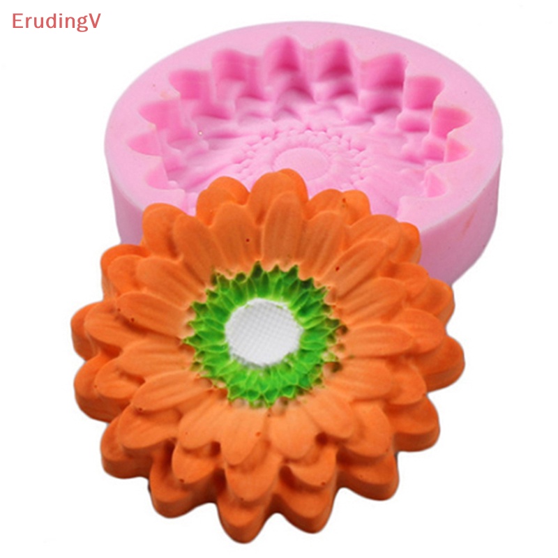 Khuôn Silicon Dập Nổi Hình Cánh Hoa Hướng Dương Trang Trí Bánh Kem