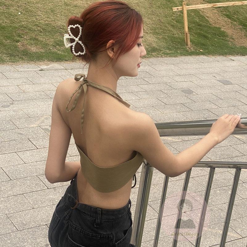 Áo Hai Dây Hở Lưng Cột Dây Phong Cách Cổ Điển Quyến Rũ Dành Cho Nữ