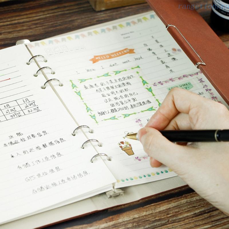 Ran Sổ Tay Nhật Ký Khóa Cài Bằng Da Thủ Công Thanh Lịch Có Thể Viết Lời Nhắn