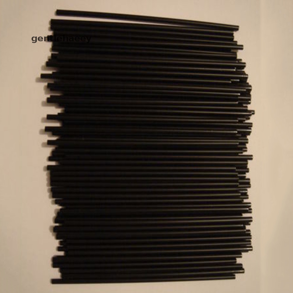 Set 100 Ống Hút Mini Bằng Nhựa Màu Đen Tiện Dụng Cho Các Bữa Tiệc