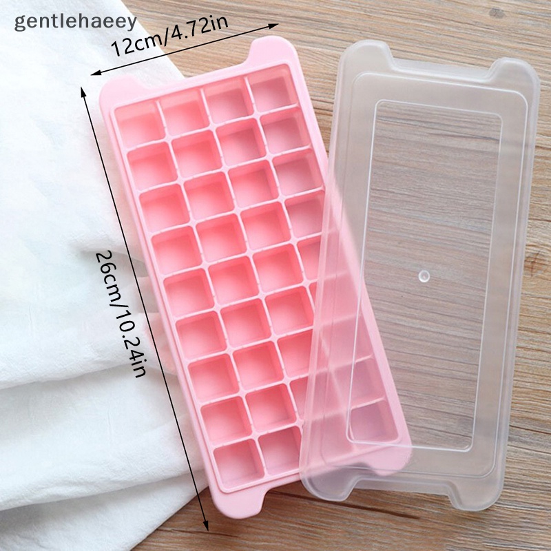 Khay Silicone Làm Đá Viên 24 / 36 Ngăn Có Nắp Đậy Tiện Lợi