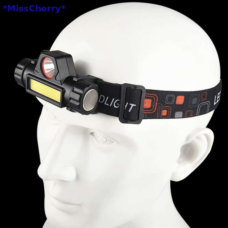 Đèn Pha LED XPE + COB USB Mini Đeo Đầu Chống Thấm Nước Có Thể Sạc Lại Mới