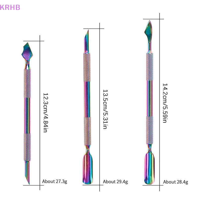 Dụng Cụ Loại Bỏ Da Chết Trang Trí Móng Tay Bằng Thép Không Gỉ Mới