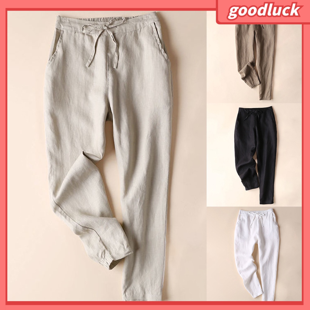 Quần Harem Dây Rút Dài Dáng Rộng Thoải Mái Dễ Phối Đồ Mặc Hàng Ngày Cho Nữ