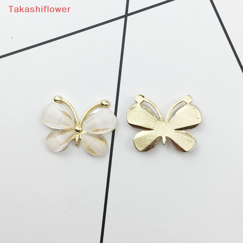 Set 10 Bươm Bướm Bằng Nhựa resin Trang Trí Điện Thoại / Sổ Tay Đám Cưới