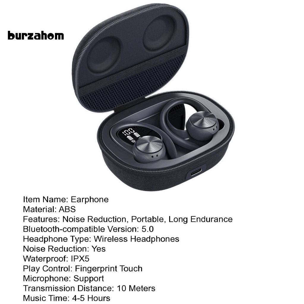 1 Cặp Tai Nghe Không Dây Bluetooth 5.0 Màn Hình LED Cảm Ứng Vân Tay Giảm Tiếng Ồn Thông Minh