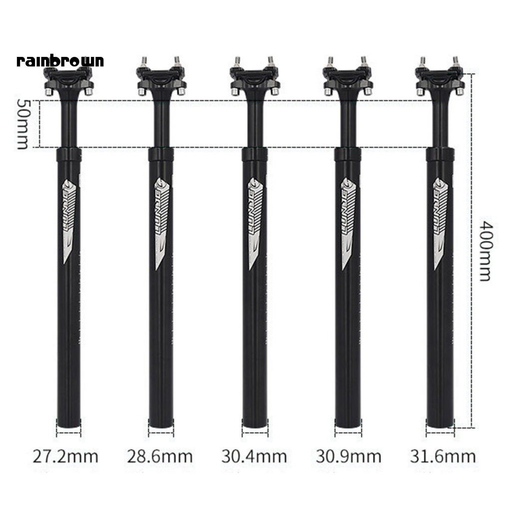 &lt; Rainbrown &gt; Ống Hợp Kim Nhôm Hấp Thụ Sốc Trọng Lượng Nhẹ Gắn Yên Xe Đạp