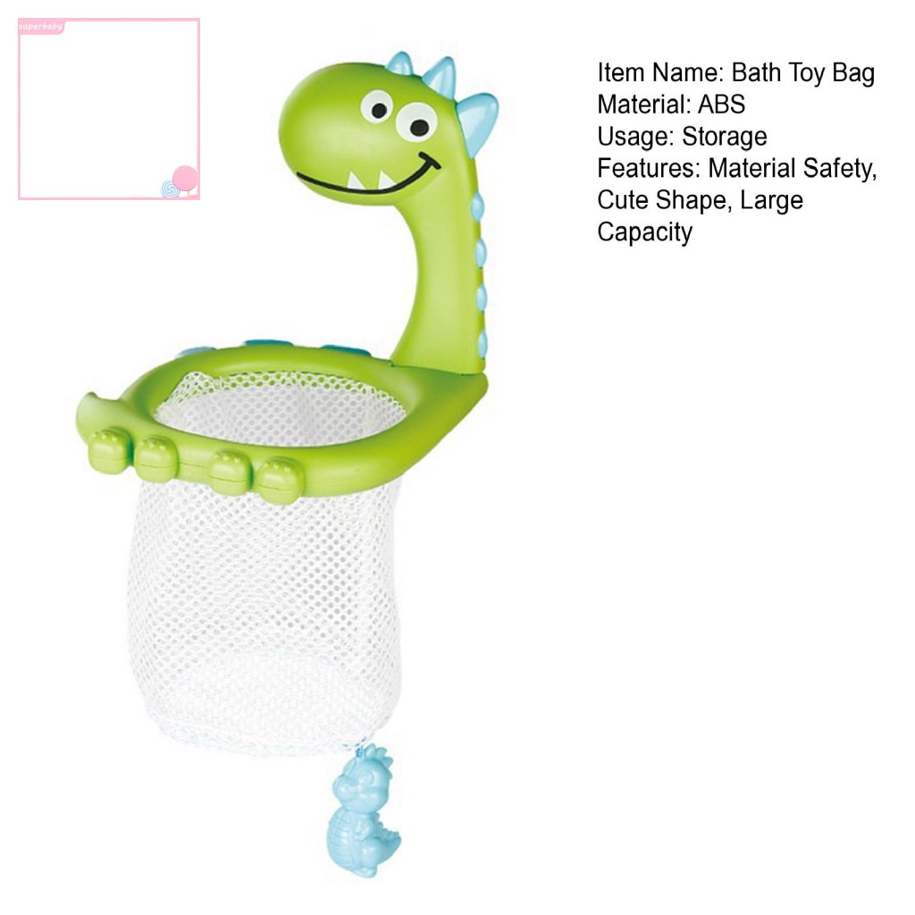 Túi Lưới Đựng Đồ Chơi Cá Mập / Khủng Long Hoạt Hình Cho Bé Khi Tắm