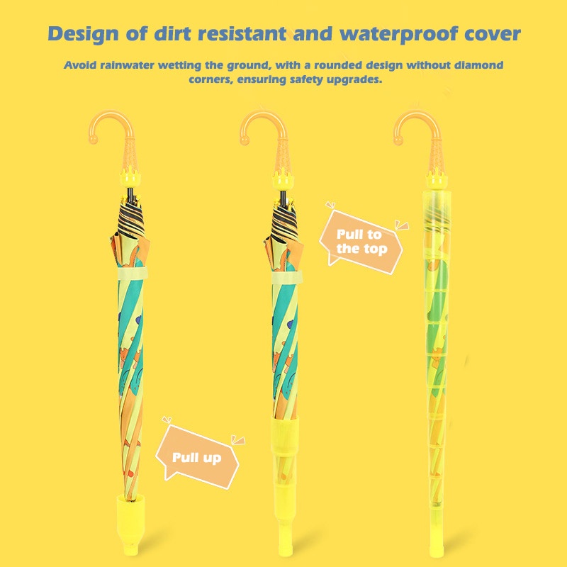 CATIMINI Dù Che Mưa Nắng Tay Cầm Dài Chống Nước In Họa Tiết Hoạt Hình Dễ Thương Cho Bé Mẫu Giáo