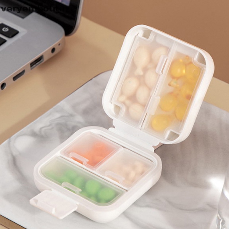 Hộp Đựng Thuốc Bằng Nhựa Hai Ngăn Thiết Kế Nhỏ Gọn Tiện Lợi