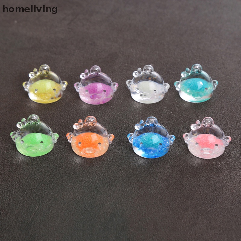 Móc Khóa Hình Gà Con Hoạt Hình Mini Bằng Nhựa Resin Dạ Quang DIY Trang Trí Nhà Cửa / Xe Hơi Cho Bé