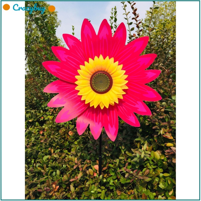 Cr Cối Xay Gió Hình Hoa Hướng Dương Trang Trí Sân Vườn