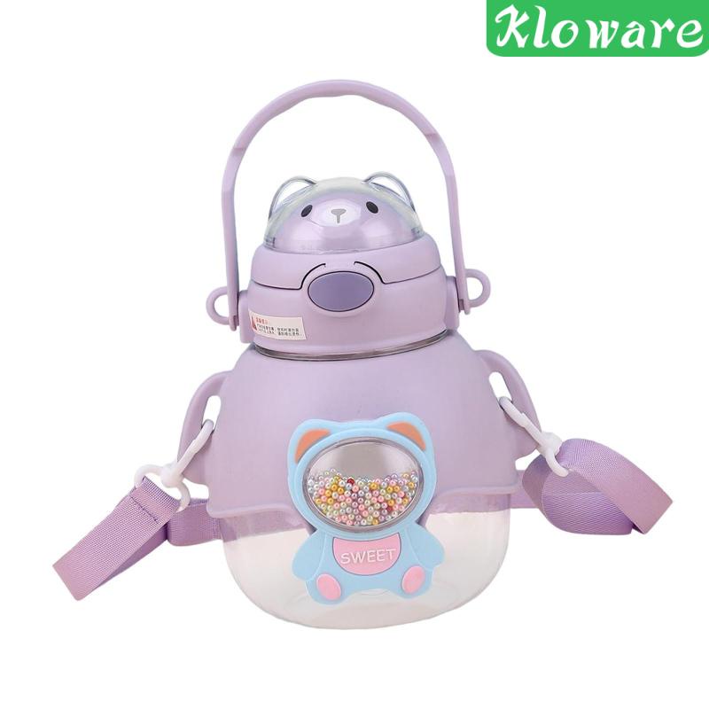 Bình Nước Có Ống Hút Họa Tiết Hoạt Hình Dành Cho Thanh Thiếu Niên Cắm Trại