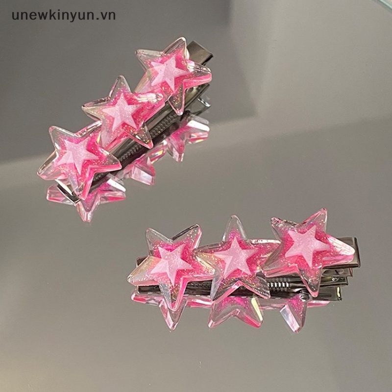 Kẹp Tóc Hình Ngôi Sao Lấp Lánh Thời Trang Cho Nữ UU New Y2K