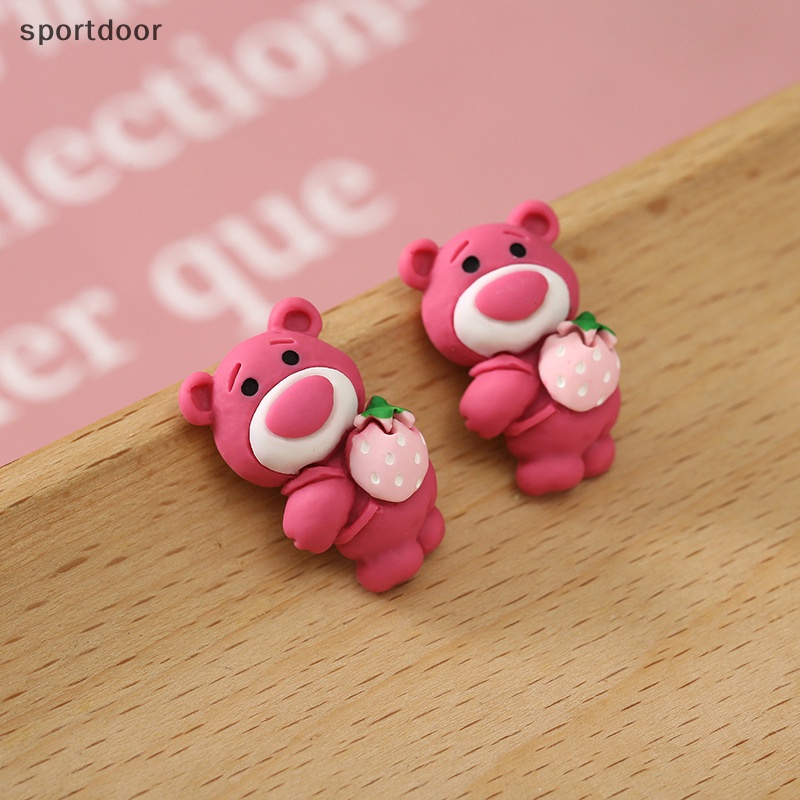 [sportoutdoor] Set 10 Miếng Dán Nam Châm Trang Trí Ốp Điện Thoại / Móc Khóa Hình Gấu Dễ Thương DIY